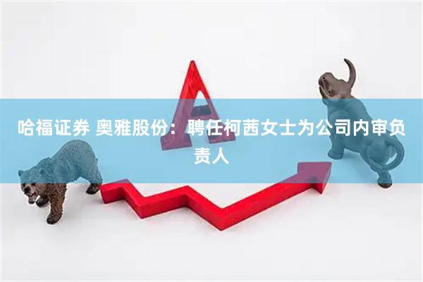 哈福证券 奥雅股份：聘任柯茜女士为公司内审负责人