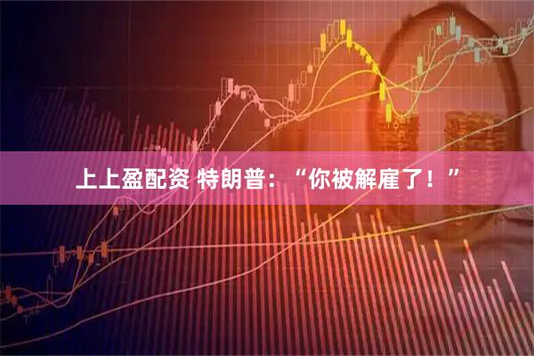 上上盈配资 特朗普：“你被解雇了！”